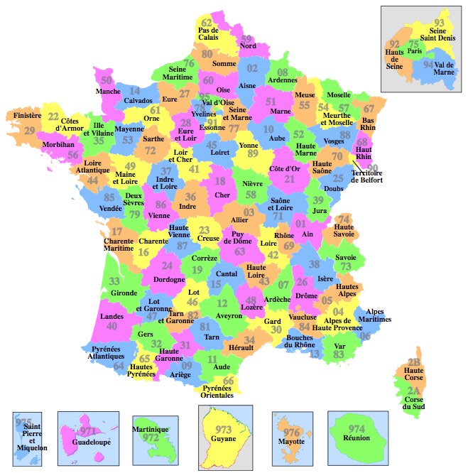 Les D partements De France Liste FBUGM Les D partements De France Liste FBUGM